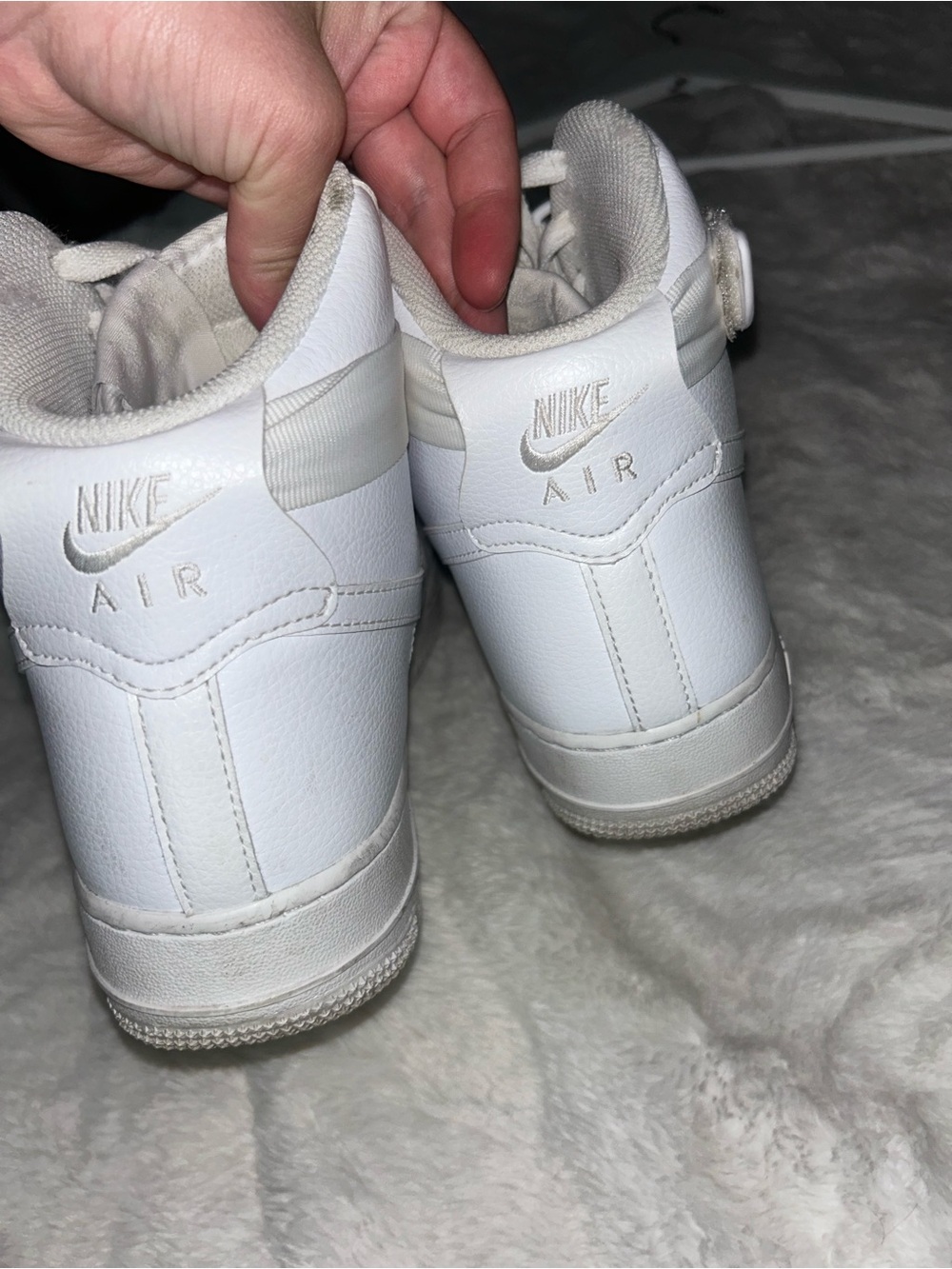 Women’s White High-Top Sneakers with Ankle Strap - Picture 9 of 9